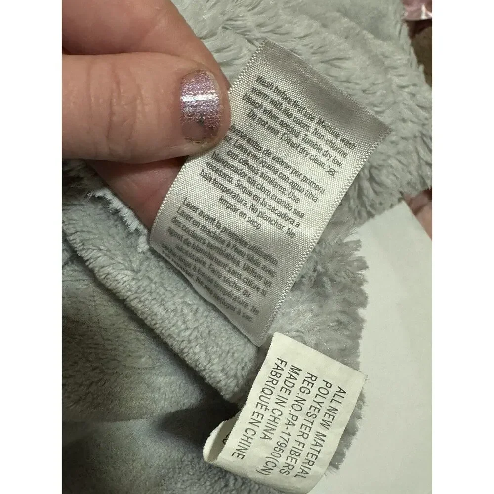 Koala Baby Gray Elephant Plush Security Blanket Rattle Fluffy Lovey 13.5”x13.5”